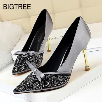 BIGTREE 2020 New Women Pumps Spring Women High Heels Women Office Shoes Fashion Wedding Shoes Crystal Sexy Party Shoes
BIGTREE 2020 New Women Pumps Spring Women High Heels Women Office Shoes Fashion Wedding Shoes Crystal Sexy Party Shoes