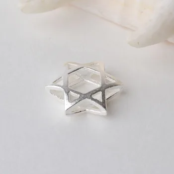 solid 925 sterling silver six-pointed star charm beads, spacer loose bead with 1.3mm hole jewelry diy components accessories
solid 925 sterling silver six-pointed star charm beads, spacer loose bead with 1.3mm hole jewelry diy components accessories