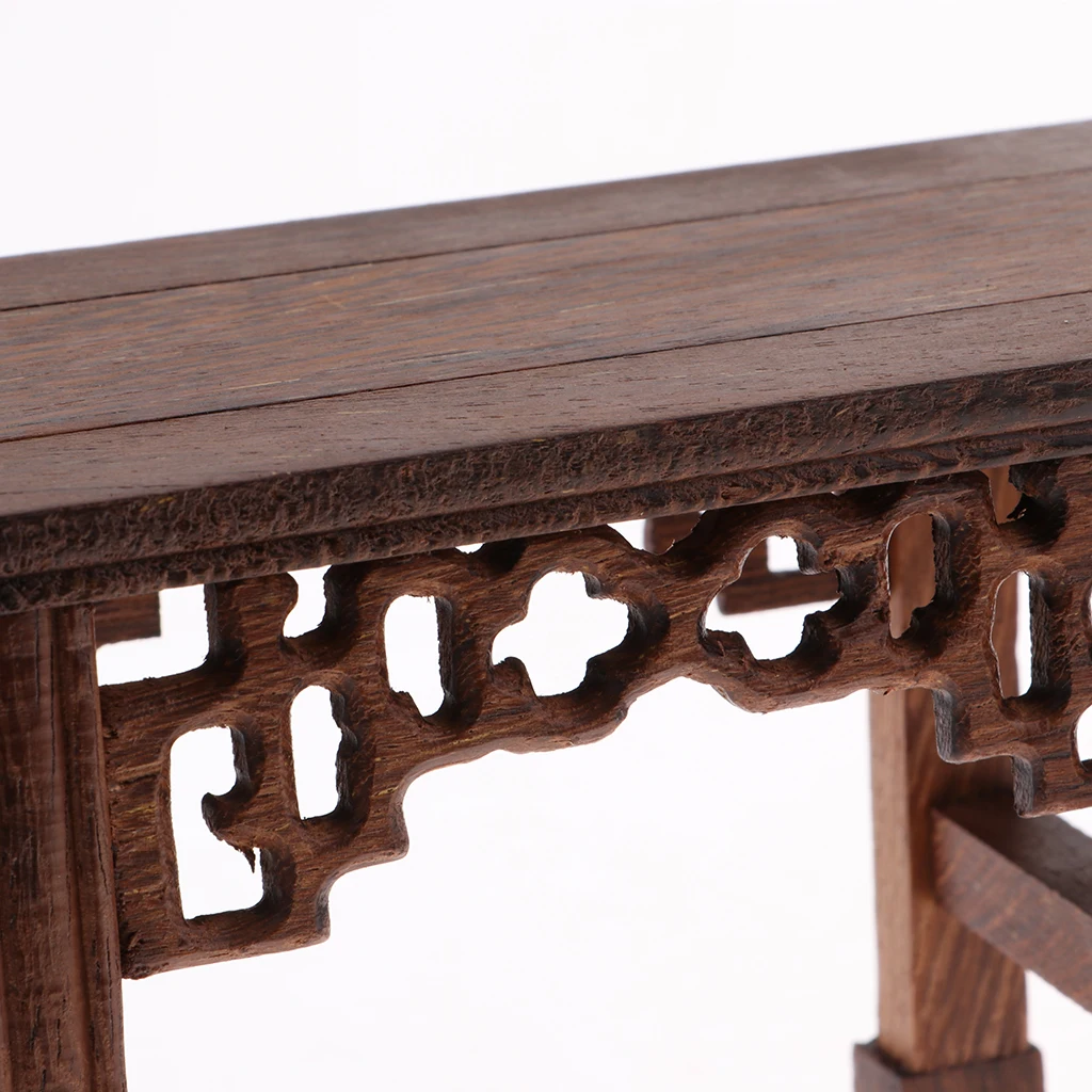 1/12 Dollhouse Miniature Oriental Wooden Tea Table Dollhouse Room Furniture Chinese Console Table Lute Table or End Table Model 1/12 Dollhouse Miniature Oriental Wooden Tea Table Dollhouse Room Furniture Chinese Console Table Lute Table or End Table Model