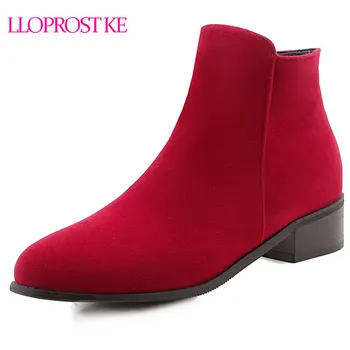 Lloprost ke Fashion Women Martin Boots Autumn Winter Boots Classic Zip Ankle Boots Suede Thick Heel Women Shoes Size 31-47 D421
Lloprost ke Fashion Women Martin Boots Autumn Winter Boots Classic Zip Ankle Boots Suede Thick Heel Women Shoes Size 31-47 D421