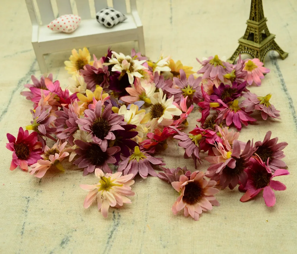 10Pcs Mini Daisy Artificial Flowers Bouquet Scrapbooking Flower DIY UULK 10Pcs Mini Daisy Artificial Flowers Bouquet Scrapbooking Flower DIY UULK