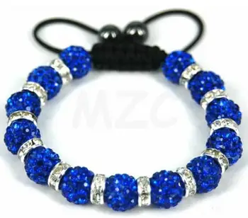 Fasion!Free Shipping! 13 Bead 10mm micro pave CZ Disco Ball Beads VSS Spacer crystal Bracelet. b2323
Fasion!Free Shipping! 13 Bead 10mm micro pave CZ Disco Ball Beads VSS Spacer crystal Bracelet. b2323