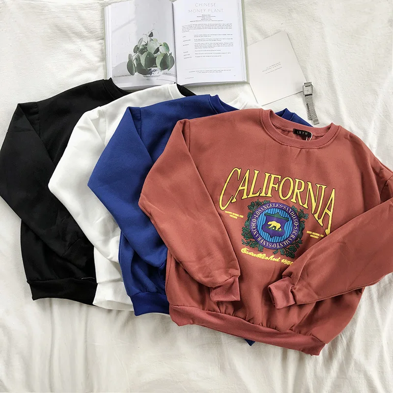 Feminine Hoodies Women Loose Sweatshirt Restore School Thickening Warm Printing Round Neck Solid Hoodie Sweatshirt
Feminine Hoodies Women Loose Sweatshirt Restore School Thickening Warm Printing Round Neck Solid Hoodie Sweatshirt