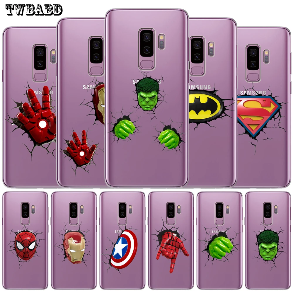 Cool Iron Man Spiderman Hulk Luxury Phone Case For Samsung Galaxy S9 S8 S10 Plus S7 S6 Edge S10 Lite Note 8 9 Soft Cover Etui
Cool Iron Man Spiderman Hulk Luxury Phone Case For Samsung Galaxy S9 S8 S10 Plus S7 S6 Edge S10 Lite Note 8 9 Soft Cover Etui