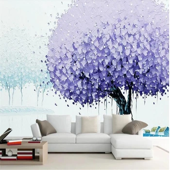 beibehang Custom HD photo mural wallpaper hand-painted purple tree oil painting simple sofa background wallpaper for walls 3 d
beibehang Custom HD photo mural wallpaper hand-painted purple tree oil painting simple sofa background wallpaper for walls 3 d