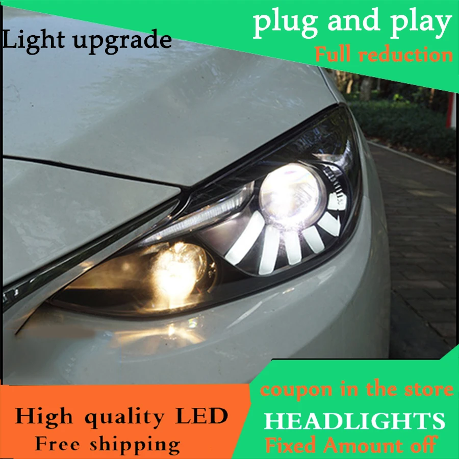 Car Styling Head Lamp For Mazda 3 Axela Headlights 2014-2016 LED Headlight DRL front light Bi-Xenon Lens Double Beam HID KIT
Car Styling Head Lamp For Mazda 3 Axela Headlights 2014-2016 LED Headlight DRL front light Bi-Xenon Lens Double Beam HID KIT