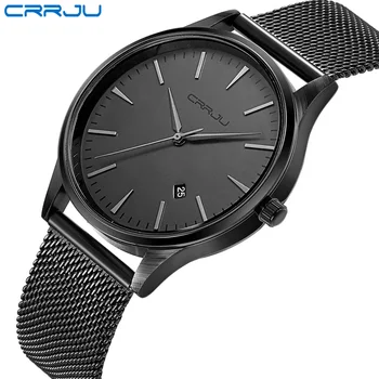 CRRJU Top Luxury Brand Men Watch Full Stainless Steel Mesh Strap Business Mens Watches Quartz Date Clock Men's Wrist Watch Black
CRRJU Top Luxury Brand Men Watch Full Stainless Steel Mesh Strap Business Mens Watches Quartz Date Clock Men's Wrist Watch Black
