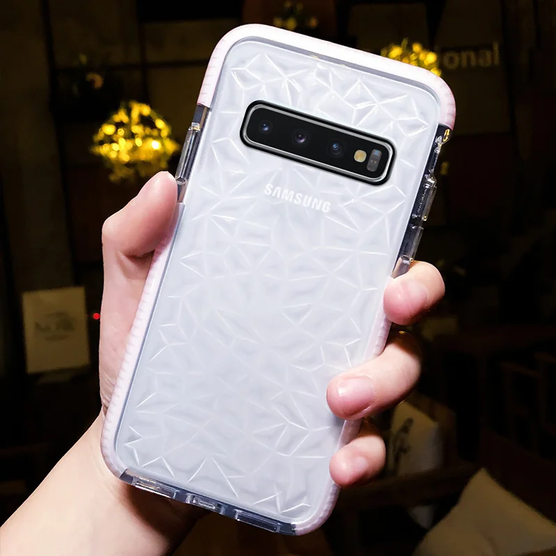 Diamond pattern anti-knock phone case for Samsung Galaxy S10 S10plus S10e S9 S9Plus S8 S8Plus Note 9 shockproof case capa
Diamond pattern anti-knock phone case for Samsung Galaxy S10 S10plus S10e S9 S9Plus S8 S8Plus Note 9 shockproof case capa