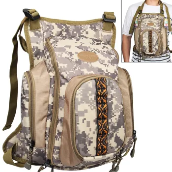 Camo Fly Fishing Chest Bag Adjustable Size Outdoor Sports Fishing Bag General Size Mutiple Pocket Hiking Hunting
Camo Fly Fishing Chest Bag Adjustable Size Outdoor Sports Fishing Bag General Size Mutiple Pocket Hiking Hunting