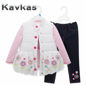 Kavkas Kids Girl Clothes 3pcs/set Autumn Clothing Sets Vest+Top+Pants Pink Flower Design Children Girls Winter Clothes
Kavkas Kids Girl Clothes 3pcs/set Autumn Clothing Sets Vest+Top+Pants Pink Flower Design Children Girls Winter Clothes