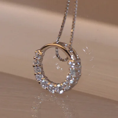 Drop Shipping 925 Sterling Silver Necklaces Silver Round Crystal Necklace Pendants&Necklaces Jewelry Collar Colar
Drop Shipping 925 Sterling Silver Necklaces Silver Round Crystal Necklace Pendants&Necklaces Jewelry Collar Colar