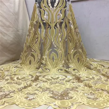 Gold Nigerian net lace embroidered swiss voile laces african lace fabrics french Mesh plus velvet laces 5yards/lot
Gold Nigerian net lace embroidered swiss voile laces african lace fabrics french Mesh plus velvet laces 5yards/lot