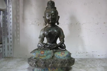 12"Tibet classical Bronze cloisonne Guan yin Kwan-yin Bodhisattva Buddha statue
12"Tibet classical Bronze cloisonne Guan yin Kwan-yin Bodhisattva Buddha statue