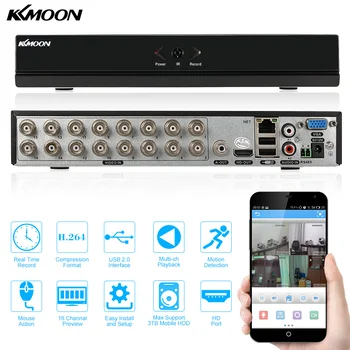 KKmoon 1080P 16CH Hybrid NVR AHD TVI CVI DVR 5-in-1 Digital Video Recorder P2P Cloud Network Onvif Digital Video Recorder
KKmoon 1080P 16CH Hybrid NVR AHD TVI CVI DVR 5-in-1 Digital Video Recorder P2P Cloud Network Onvif Digital Video Recorder