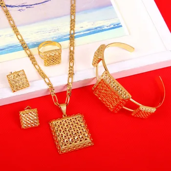New Ethiopian Gold Color Sets Pendant Necklaces Earrings Bangle Ring Habesha Jewelry Eritrean Wedding Gifts
New Ethiopian Gold Color Sets Pendant Necklaces Earrings Bangle Ring Habesha Jewelry Eritrean Wedding Gifts