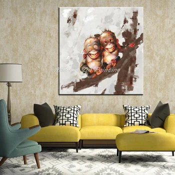 Hand Painted Modern Abstract Animal Oils Canvas Painting Cute Monkey For Kids Bedroom Decorative Canvas Artwork Wall Art Picture
Hand Painted Modern Abstract Animal Oils Canvas Painting Cute Monkey For Kids Bedroom Decorative Canvas Artwork Wall Art Picture