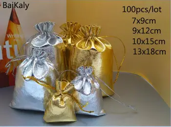 100pcs/lot Gold silver Foil Organza Bag Favor baby Candy Gift Bags Wedding Party Favor Pouch Christmas Decoration Packaging Bags
100pcs/lot Gold silver Foil Organza Bag Favor baby Candy Gift Bags Wedding Party Favor Pouch Christmas Decoration Packaging Bags