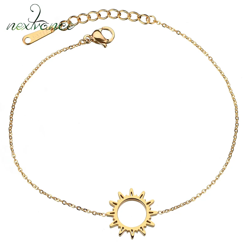 Nextvance Sun Flower Pendant Bracelet Stainless Steel Simple Charm Bracelets for Girls Gift Pulseira Feminina
Nextvance Sun Flower Pendant Bracelet Stainless Steel Simple Charm Bracelets for Girls Gift Pulseira Feminina