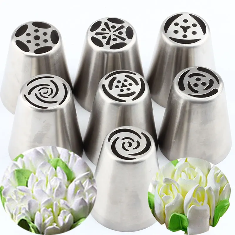 Stainle Steel 7Pcs Icing Tulip Nozzle Cake Piping Pastry Russian Tips Pastry Decorating Baking Tools Cake Baking Tools
Stainle Steel 7Pcs Icing Tulip Nozzle Cake Piping Pastry Russian Tips Pastry Decorating Baking Tools Cake Baking Tools