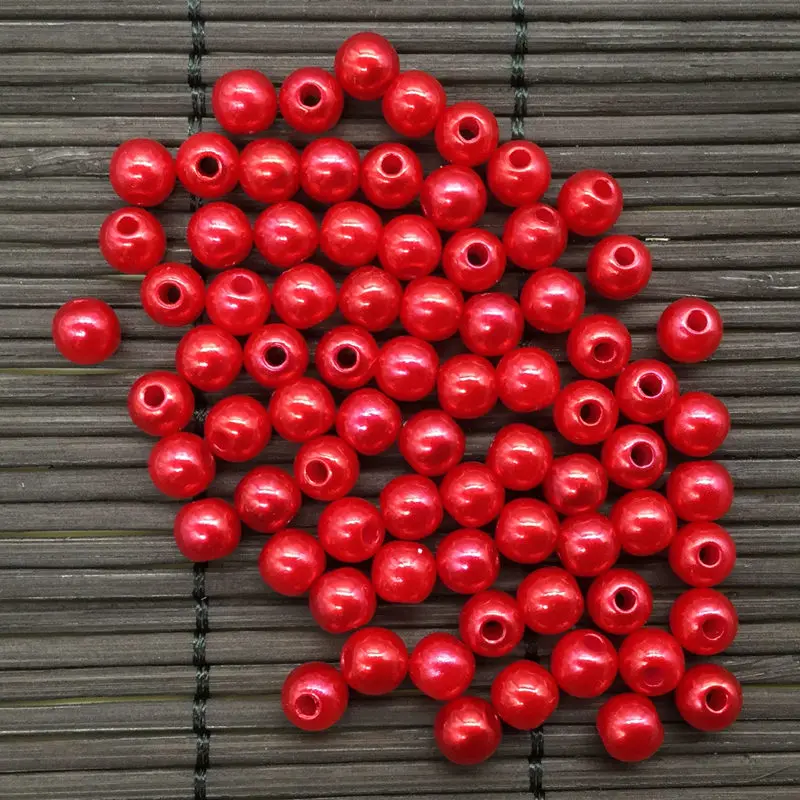 300 PCS red imitation pearl jewelry to make 6 mm round straight hole pearl imitation pearls
300 PCS red imitation pearl jewelry to make 6 mm round straight hole pearl imitation pearls