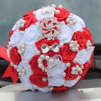 BEST Quality Luxurious Pearl Diamond Bow Wedding Bridal Bouquet Crystal White Red Artificial Flower Stitch Wedding Bouquet W112
BEST Quality Luxurious Pearl Diamond Bow Wedding Bridal Bouquet Crystal White Red Artificial Flower Stitch Wedding Bouquet W112