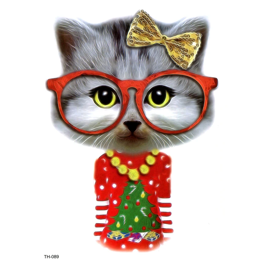 5pcs 3D Cute Miss Cat With Glasses Waterproof Temporary Tattoos Men Beauty Animals Tatouage Temporaire Femme Tatoo Sleeve
5pcs 3D Cute Miss Cat With Glasses Waterproof Temporary Tattoos Men Beauty Animals Tatouage Temporaire Femme Tatoo Sleeve