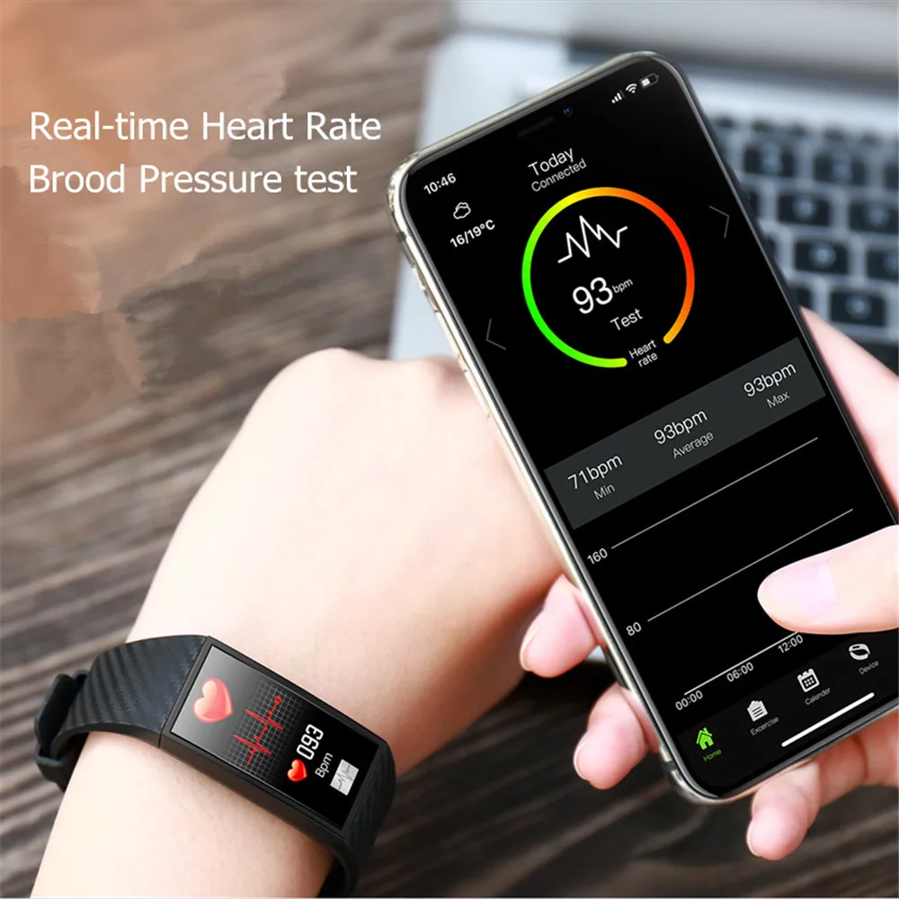 Smart Wristbands Large Screen Smart Band ECG Heart Rate Blood Pressure Monitor (3)