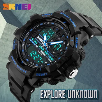 New Sports Watch Men Clock Digital LED Dual Time Display Waterproof Alarm Man Wristwatch Chronograph Backlight Relogio Masculino
New Sports Watch Men Clock Digital LED Dual Time Display Waterproof Alarm Man Wristwatch Chronograph Backlight Relogio Masculino