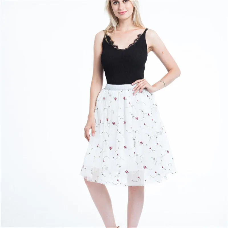 3 Layers Tulle Tutu Women Pleated Midi Skirts Hot Sale Ladies High Waist Petticoat Loose Skirt Flowers Elastic Waist Bust Skirt
3 Layers Tulle Tutu Women Pleated Midi Skirts Hot Sale Ladies High Waist Petticoat Loose Skirt Flowers Elastic Waist Bust Skirt