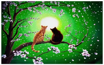 Custom High-end mural 3d wallpaper murals wall Two little kittens in the moonlight HD art decorative painting wall room decor
Custom High-end mural 3d wallpaper murals wall Two little kittens in the moonlight HD art decorative painting wall room decor