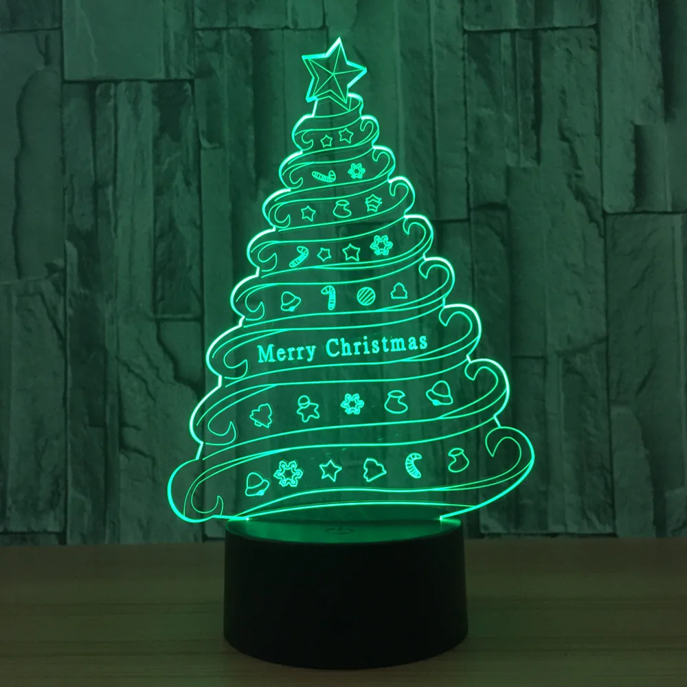 Action figures Christmas present New atmosphere led Christmas Tree 3D Cartoon characters Lamp touch Visual small Night Lamp
Action figures Christmas present New atmosphere led Christmas Tree 3D Cartoon characters Lamp touch Visual small Night Lamp