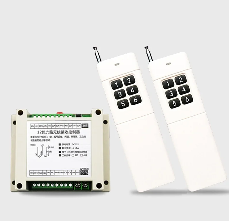 Long and strong stability DC 12V 6CH channel RF Wireless Remote Control Switch & Remote Control System 1 receiver+2 transmitter
Long and strong stability DC 12V 6CH channel RF Wireless Remote Control Switch & Remote Control System 1 receiver+2 transmitter