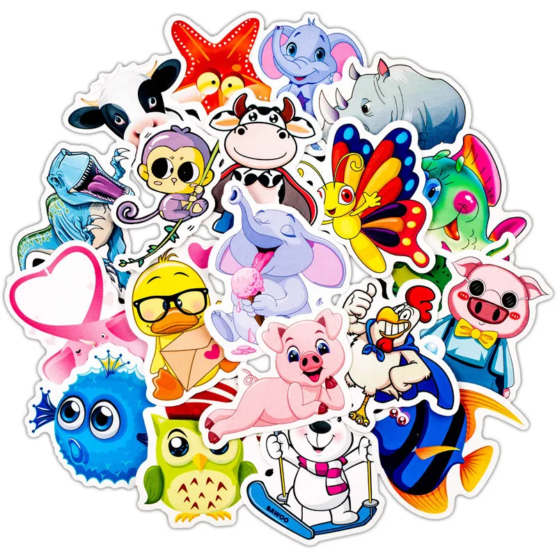 50PCS waterproof cute Cartoon Animal Stickers Kids Toy Sticker For DIY Luggage Laptop Skateboard Motorcycle Bike Bedroom Sticker
50PCS waterproof cute Cartoon Animal Stickers Kids Toy Sticker For DIY Luggage Laptop Skateboard Motorcycle Bike Bedroom Sticker