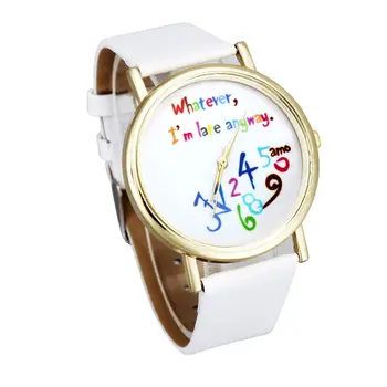 YCYS-Wristwatches Women Watches Pella Whatever I am Late Anyway letter Watches Color: White
YCYS-Wristwatches Women Watches Pella Whatever I am Late Anyway letter Watches Color: White