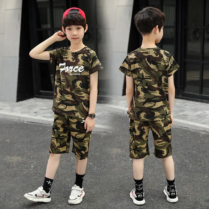 SAILEROAD Fashion Kids Clothing Set Boys Camouflage Children Cool Soldier Short Sleeve T Shirt Sets Cotton Teens Clothes 4-15 Y
SAILEROAD Fashion Kids Clothing Set Boys Camouflage Children Cool Soldier Short Sleeve T Shirt Sets Cotton Teens Clothes 4-15 Y