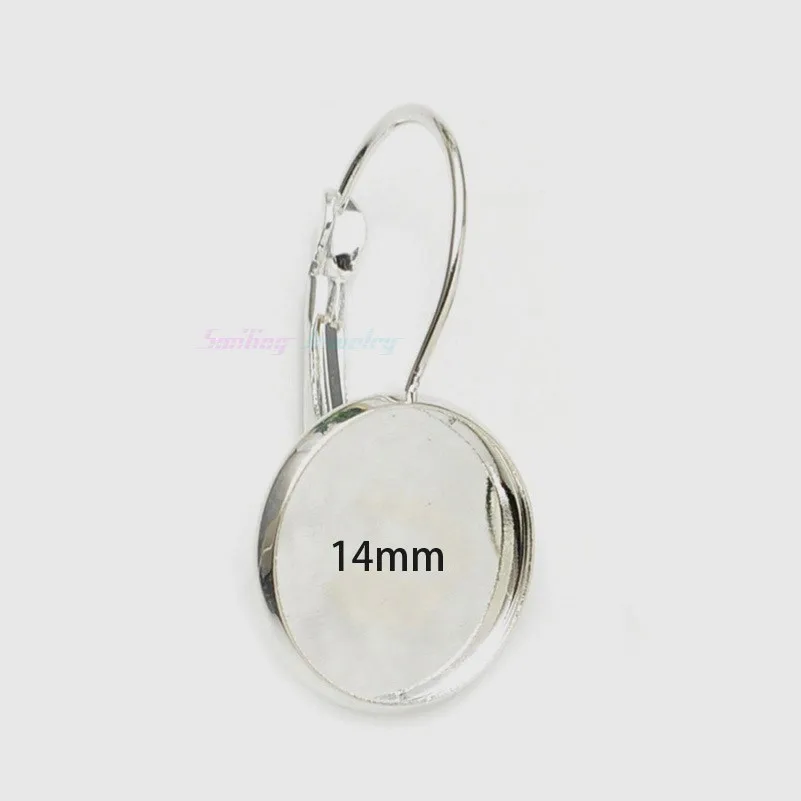 100pcs-Wholesale-Fit-14mm-Glass-Cameo-Cabochon-Silver-Plated-Copper-Blank-Base-French-Lever-Earring-Backs