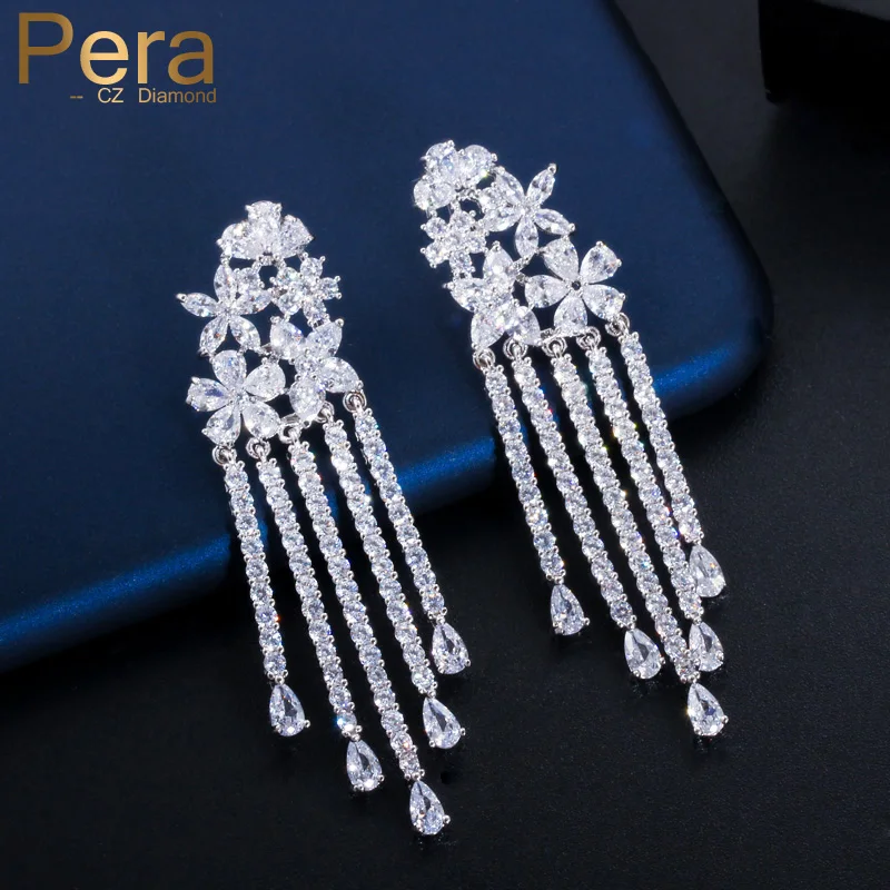 Серьги-подвески женские из серебра 925 пробы с фианитами | Украшения и аксессуары