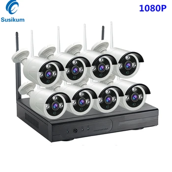 8CH CCTV System Wireless 1080P NVR kit 8Pcs IP Wifi Cameras Black and White Color Option Outdoor Night Vision Security System
8CH CCTV System Wireless 1080P NVR kit 8Pcs IP Wifi Cameras Black and White Color Option Outdoor Night Vision Security System