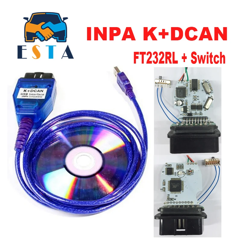 New FT232RL For BMW INPA Ediabas K+DCAN Interface For BMW Series With Switch INPA DIS SSS NCS Coding Diagnosis Easier to Operate
New FT232RL For BMW INPA Ediabas K+DCAN Interface For BMW Series With Switch INPA DIS SSS NCS Coding Diagnosis Easier to Operate
