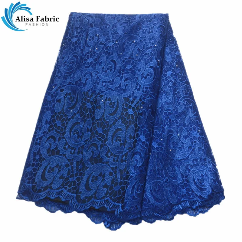 Alisa Blue Embroidery African lace fabric high quality 2019 French net laces with stones 5 yards/pcs mesh lace fabrics for dress
Alisa Blue Embroidery African lace fabric high quality 2019 French net laces with stones 5 yards/pcs mesh lace fabrics for dress