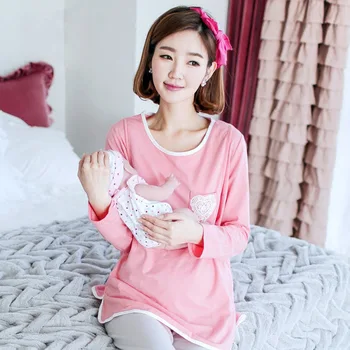 Spring and Autumn Long Sleeve fashion women maternity cotton Top+pants nursing clothes sets breasting clothes Cute Pink M_XL
Spring and Autumn Long Sleeve fashion women maternity cotton Top+pants nursing clothes sets breasting clothes Cute Pink M_XL