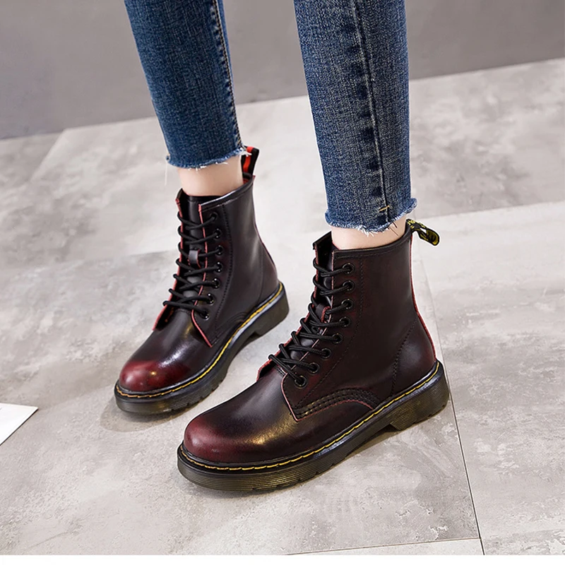Genuine leather women martin boots winter warm shoes botas feminina motorcycle ankle fashion boots women botas mujer FW214
Genuine leather women martin boots winter warm shoes botas feminina motorcycle ankle fashion boots women botas mujer FW214