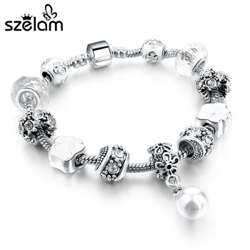 Fashion European Style Silver Bracelets & Bangles With Simulated Pearl Charm Bracelets For Women Pulseira SBR160043
Fashion European Style Silver Bracelets & Bangles With Simulated Pearl Charm Bracelets For Women Pulseira SBR160043