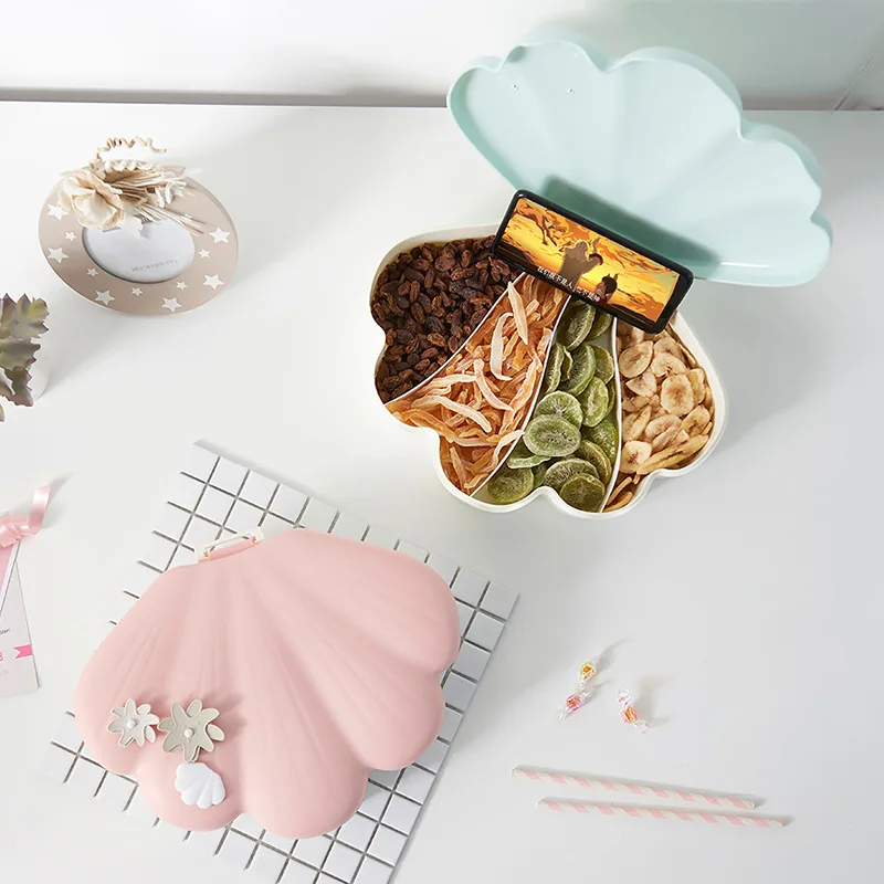 Shell Shape Snacks Candy Sweets Peanuts Storage Box Fruit Melon Seeds Plate Bowl Dish Phone Holder with Lid
Shell Shape Snacks Candy Sweets Peanuts Storage Box Fruit Melon Seeds Plate Bowl Dish Phone Holder with Lid