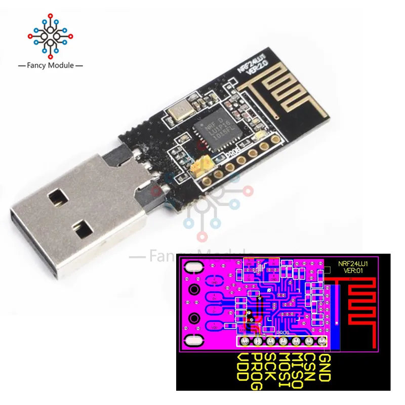 NRF24LU1 NRF24LU1P 2 4G беспроводной приемопередатчик USB модуль Новый|module type|module wirelessmodule class
