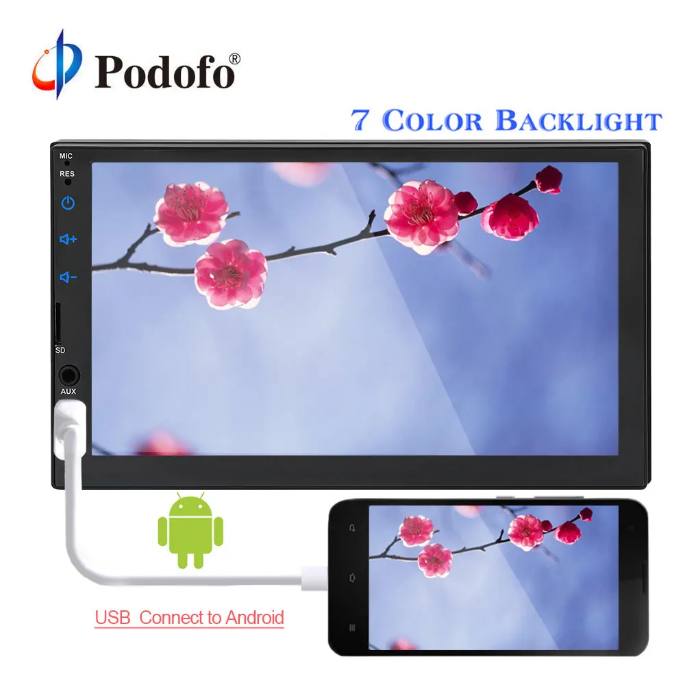 Podofo 2din Andriod Car Radio 7'' Touch Screen MP5 Bluetooth USB AUX TF Autoradio Multimedia Player Android Phone Mirror Link
Podofo 2din Andriod Car Radio 7'' Touch Screen MP5 Bluetooth USB AUX TF Autoradio Multimedia Player Android Phone Mirror Link