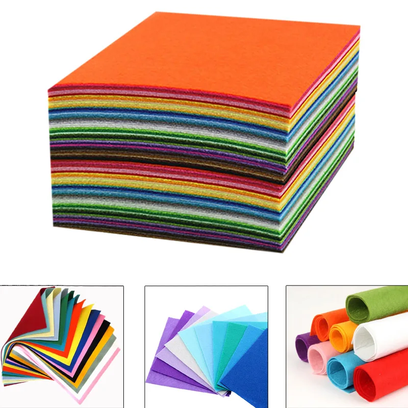 40Pcs 15x15cm Nonwoven Fabric DIY Toys Gift Colorful Manual Felt Cloth Polyester Tablecloth Square Hand Crafts For Exhibition
40Pcs 15x15cm Nonwoven Fabric DIY Toys Gift Colorful Manual Felt Cloth Polyester Tablecloth Square Hand Crafts For Exhibition