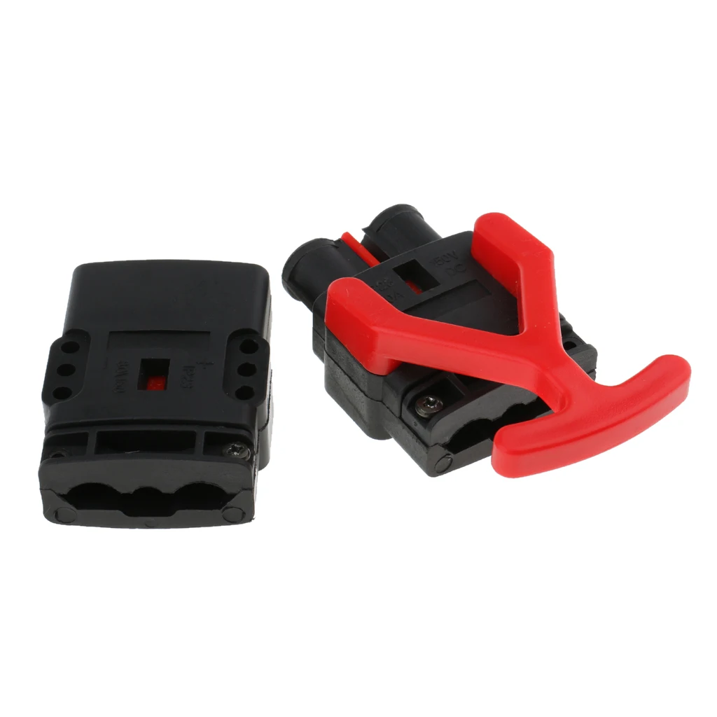 80A Battery Connect Wire Harness Disconnect Forklift Connector Handle Auto Replacement Part 4.7x2.0inch Black 80A Battery Connect Wire Harness Disconnect Forklift Connector Handle Auto Replacement Part 4.7x2.0inch Black