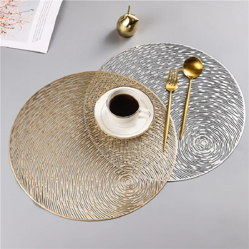 NEW Gold Silvery Round Placemat Kitchen PVC Table Mat for Dining Table Drink Coasters Set Coffee Cup Pad Hotel Restaurant
NEW Gold Silvery Round Placemat Kitchen PVC Table Mat for Dining Table Drink Coasters Set Coffee Cup Pad Hotel Restaurant
