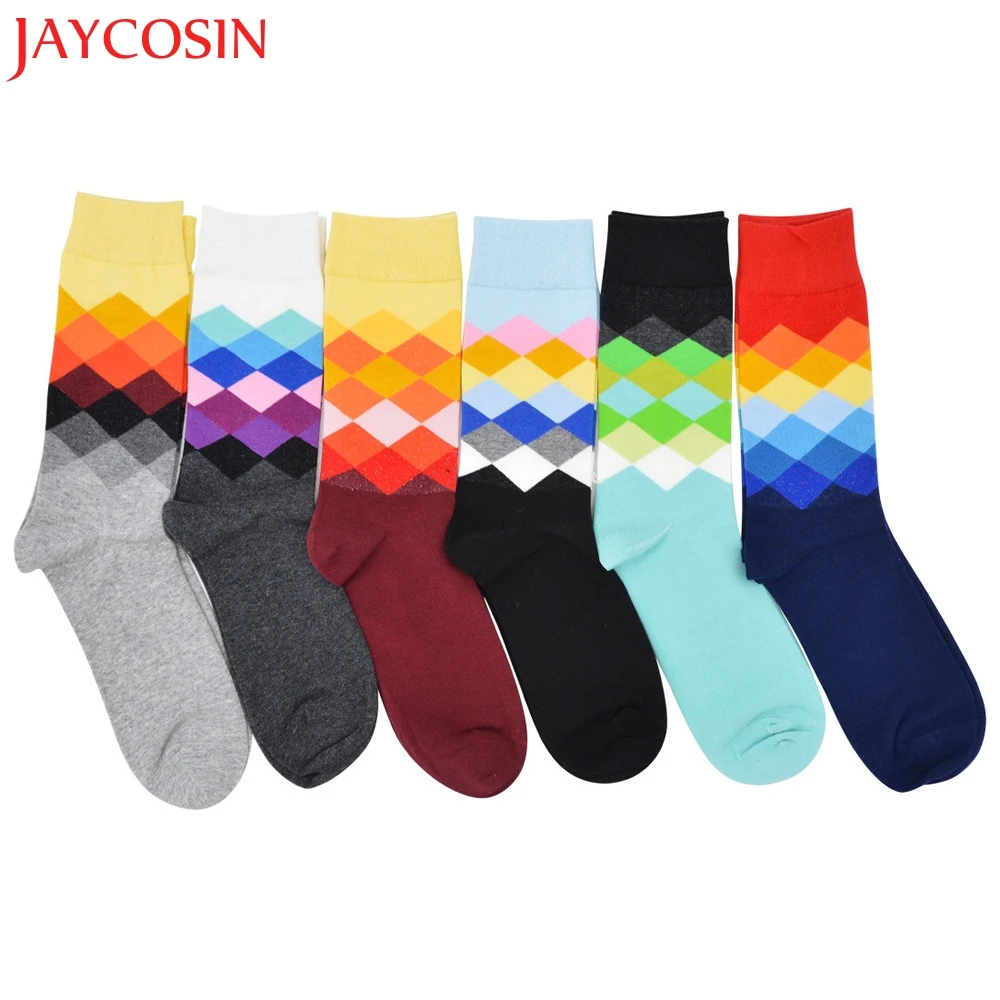2018 New Fashion Men Cotton Diamond Pattern Color Socks Tube Casual Comfortable Socks Drop Shipping Oct.1
2018 New Fashion Men Cotton Diamond Pattern Color Socks Tube Casual Comfortable Socks Drop Shipping Oct.1